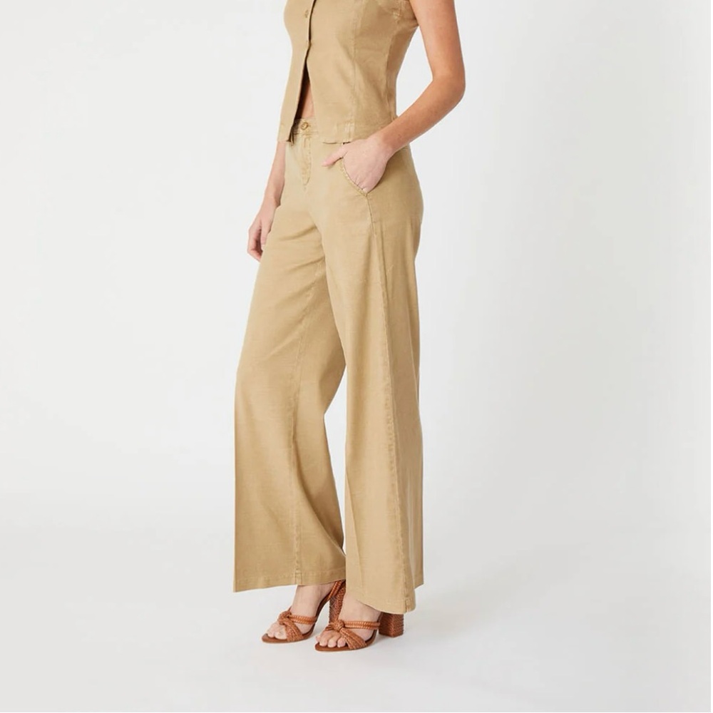Level 99 Tallulah Wide Leg Pants in Sandstone
